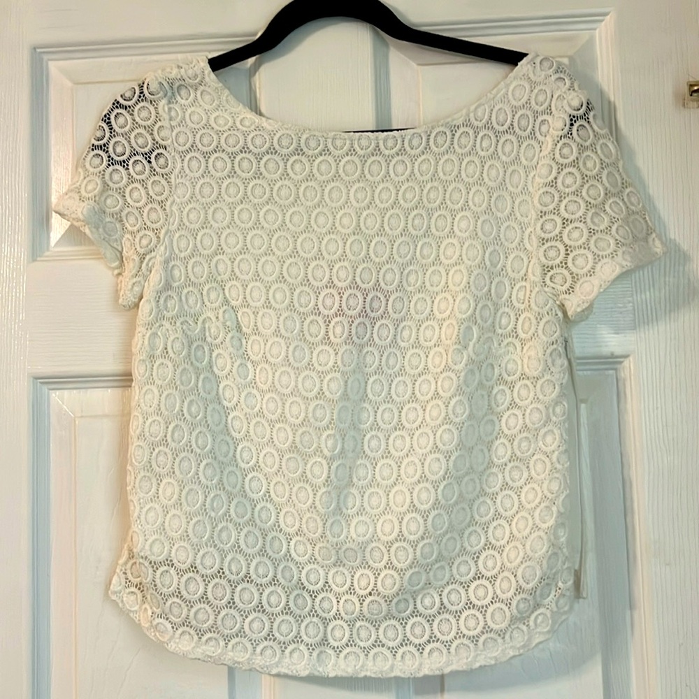 Lilly Pulitzer Women's White Crop-top Size S
